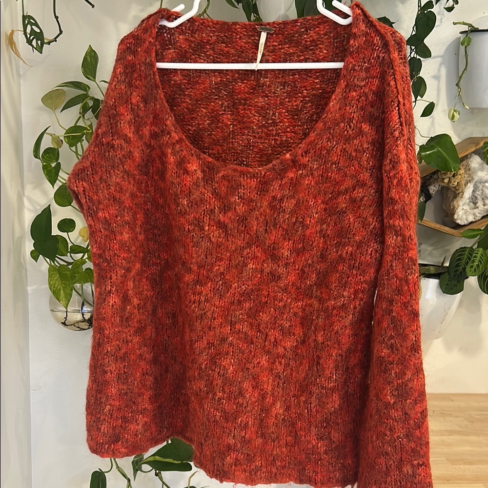 Cozy Free People Red Sweater